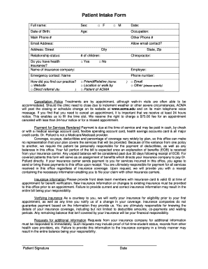 Patient Intake Form