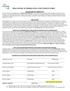 Employment Background Check Authorization Form