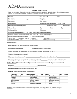 Patient Intake Form