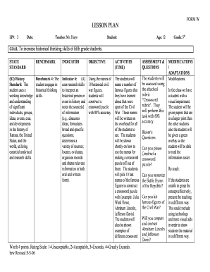 Lesson Plan for Fifth Grade Civil War History
