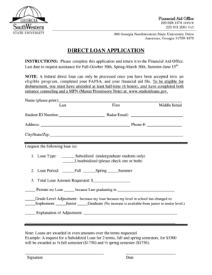 Direct Loan Application
