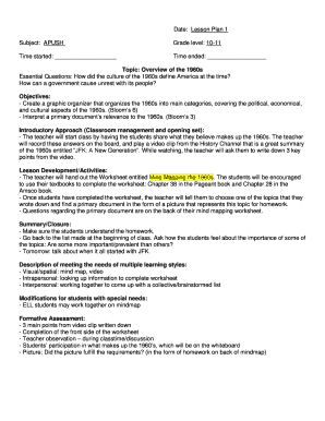 APUSH Lesson Plan Template