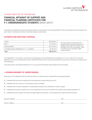 ILLINOIS INSTITUTE OF TECHNOLOGY FINANCIAL AFFIDAVIT OF - admissions iit