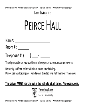 University Move-In Dash Pass