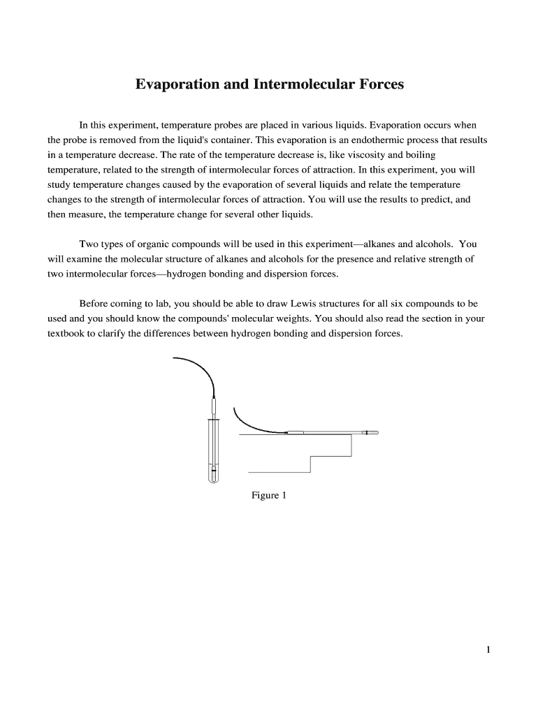 Fillable Online Evaporation and Intermolecular Forces Fax Email Print