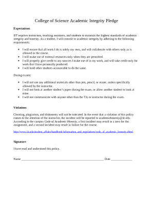 IIT Academic Integrity Pledge