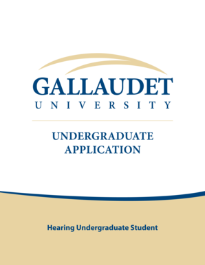 Gallaudet University Hearing Undergraduate Application