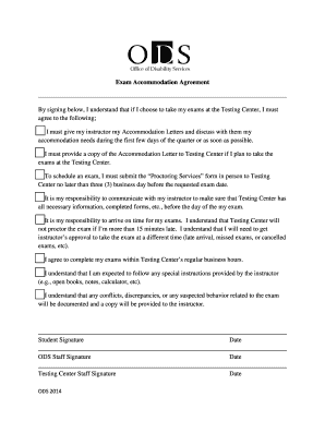 Exam Accommodation Agreement