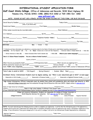 International Student Application Form