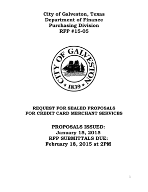 City of Galveston Texas Department of Finance Purchasing - cityofgalveston