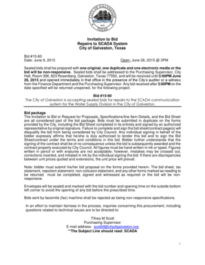 I 539 form pdf - INVITATION TO BID - cityofgalvestonorg