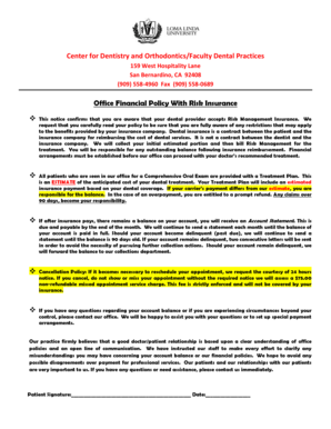 Office Financial Policy with Risk Insurance