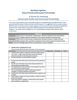 School-Family-Community Partnerships Survey