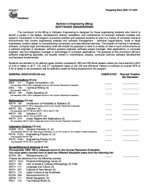 Bachelor of Engineering in Software Engineering Curriculum