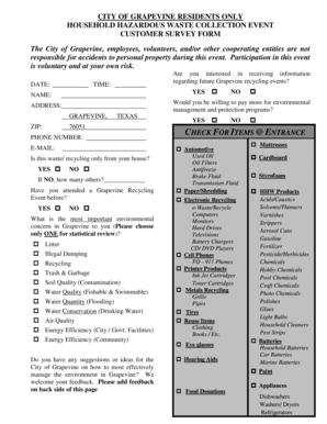 Marriage certificate form pdf - HOUSEHOLD HAZARDOUS WASTE COLLECTION EVENT - grapevinetexas