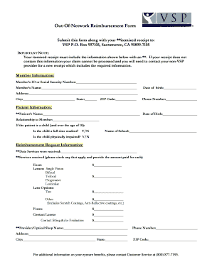 Out-Of-Network Reimbursement Form - eaglenorthwestuedu