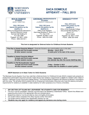 DACA Domicile Affidavit