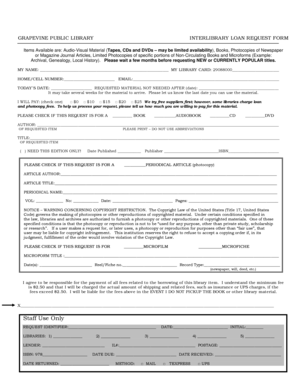 Affidavit format - GRAPEVINE PUBLIC LIBRARY INTERLIBRARY LOAN REQUEST FORM - grapevinetexas