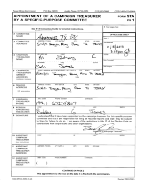 Lab report abstract example - APPOINTMENT CAMPAIGN TREASURER FoRnn STA SPECIFIC-PURPOSE - grapevinetexas