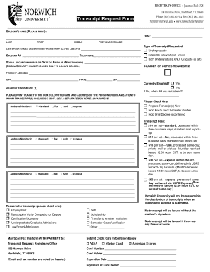 Transcript Request Form