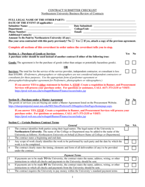 Contract Submitter Checklist Final Version - northeastern