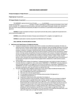 Non-Disclosure Agreement for Health Economics Research