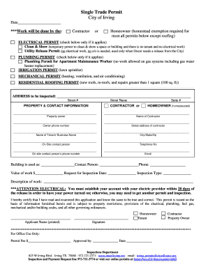 Single Trade Permit