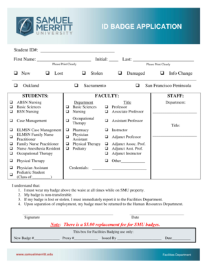 Student ID Badge Application
