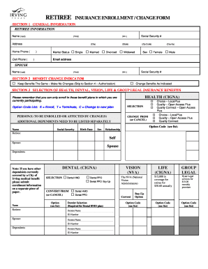 Retiree Insurance Enrollment Form