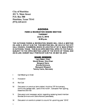 Project scope template excel - HALL COUNCIL CHAMBERS, WHICH IS LOCATED AT 321 N - cityofhutchins