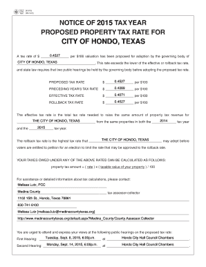 Notice of Proposed Property Tax Rate