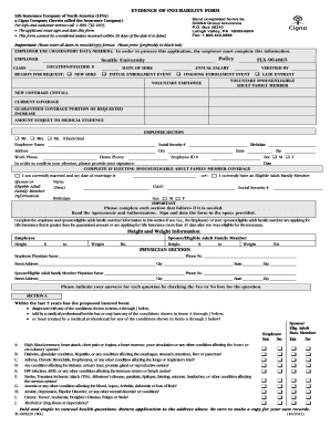 Evidence of Insurability Form