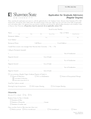 Graduate Admission Application