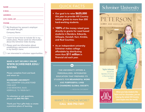 Schreiner University Donation Form