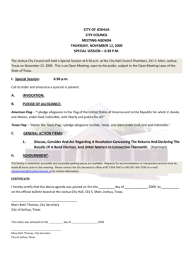 Apologize letter - 11-12-09 cc agenda.doc - cityofjoshuatx