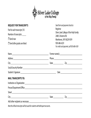 Transcript Request Form