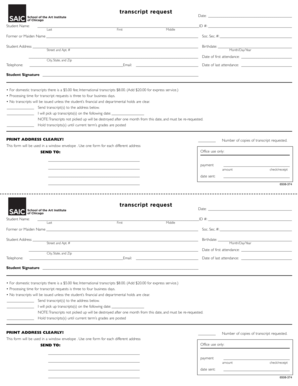 Transcript Request Form