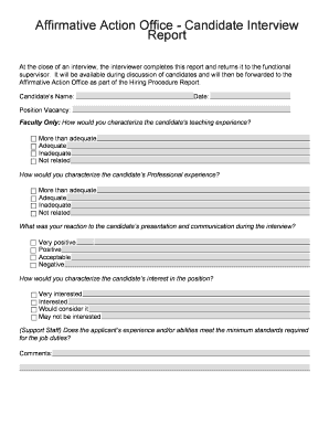 Candidate Interview Report