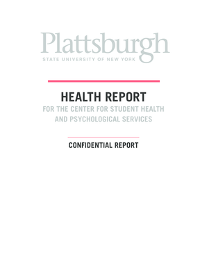 SUNY Plattsburgh Student Health Report