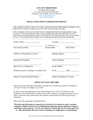 Reimbursement form - CITY OF UNDERWOOD - ci underwood mn