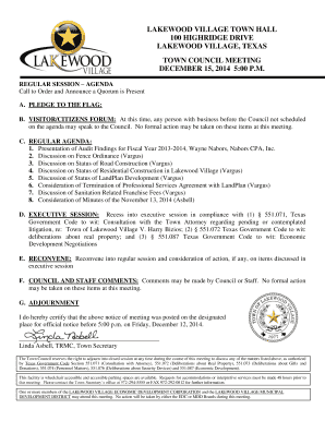 Cv mail format - LAKEWOOD VILLAGE TOWN HALL 100 HIGHRIDGE DRIVE LAKEWOOD - lakewoodvillagetx