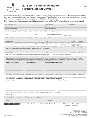 Minnesota Financial Aid Application