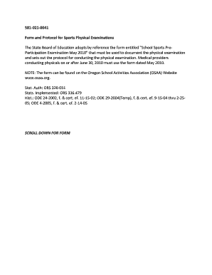 School Sports Pre-Participation Examination