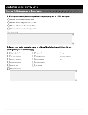 Graduating Senior Survey 2015