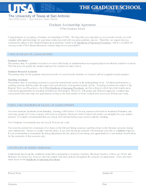 Graduate Assistantship Agreement