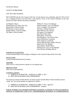 What is a dd5 - BE IT KNOWN that the City Council of the City of Lake Jackson met on Monday April 20, 2015 at 630 - lakejackson-tx