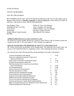 DISCUSS AND REVIEW TOP PRIORITIES OF THE CITY S STRATEGIC - lakejackson-tx