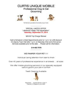 Da form 2442 - Professional Dog Cat Grooming - lakewoodvillagetx