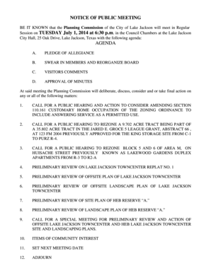 BE IT KNOWN that the Planning Commission of the City of Lake Jackson will meet in Regular - lakejackson-tx