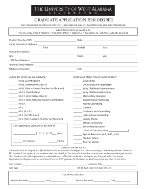Graduate Application for Degree
